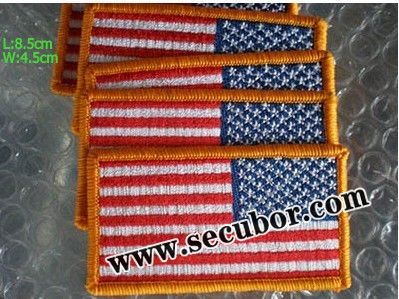US Flag Velcro Patch Embroidery, PBV017